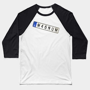 Magnum - License Plate Baseball T-Shirt